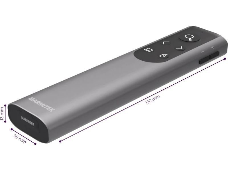 Marmitek Presenter WPR 400 Clicker mit digitalem Zeiger, Zoom und Air-Mouse-Funktion