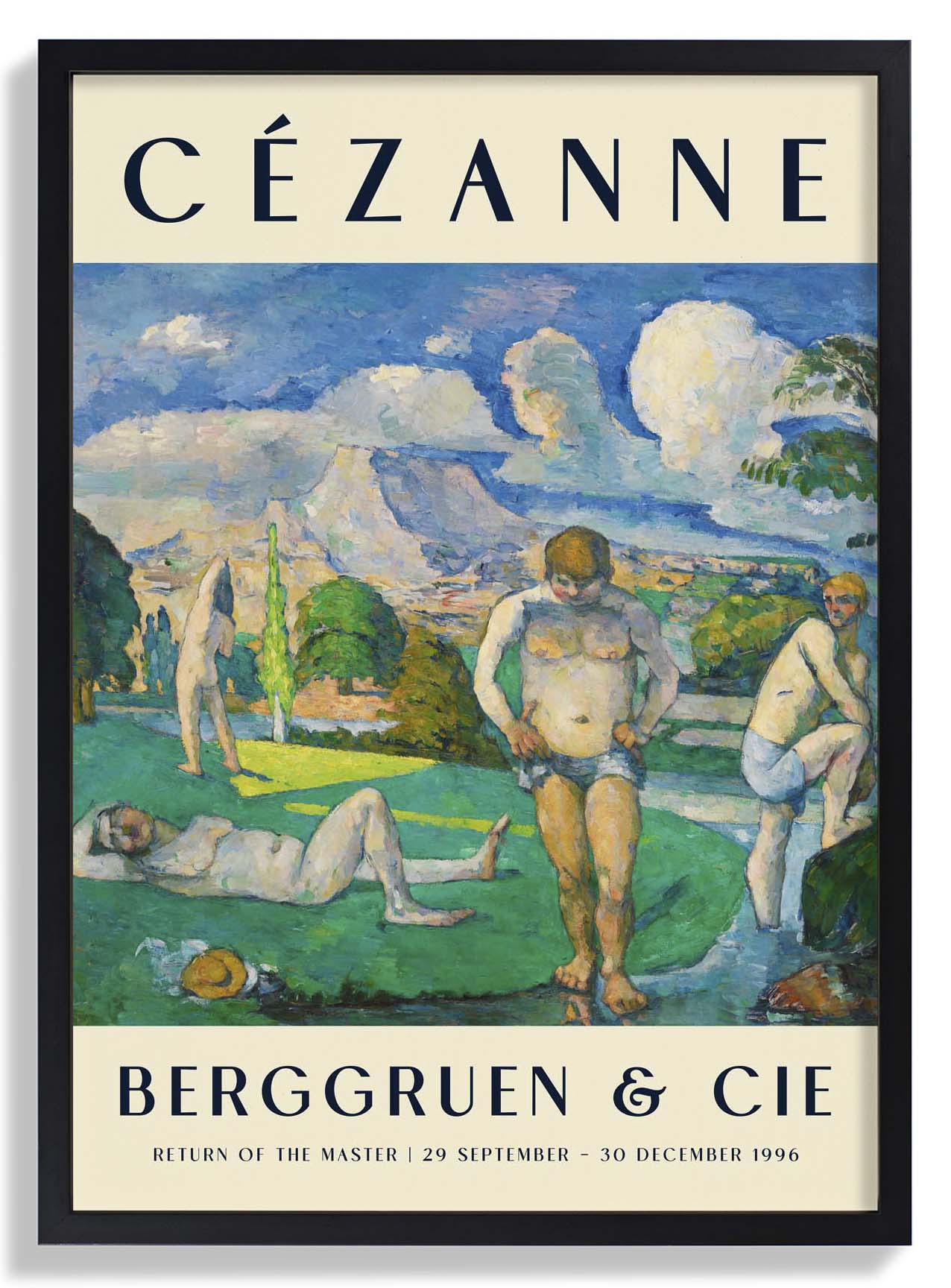 Badende in Ruhe Kunstausstellung von Paul Cézanne