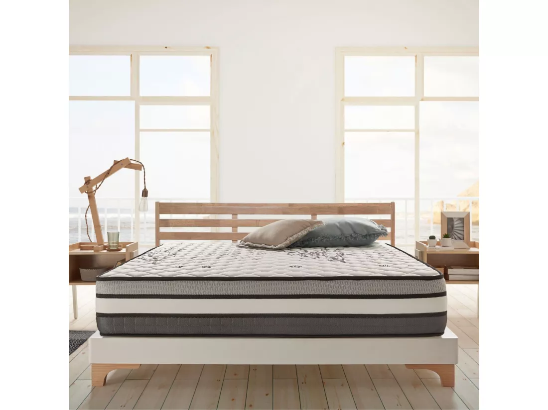 Cosmos - Matelas Solar à ressorts ensachés 140x190 cm - Épais 24 cm - Visco Thermorégulateur - Tissu Premium - Haute Qualité - Respirabilité optimale