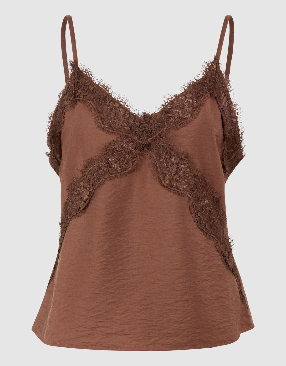 Kanten Twist Singlet Bruin