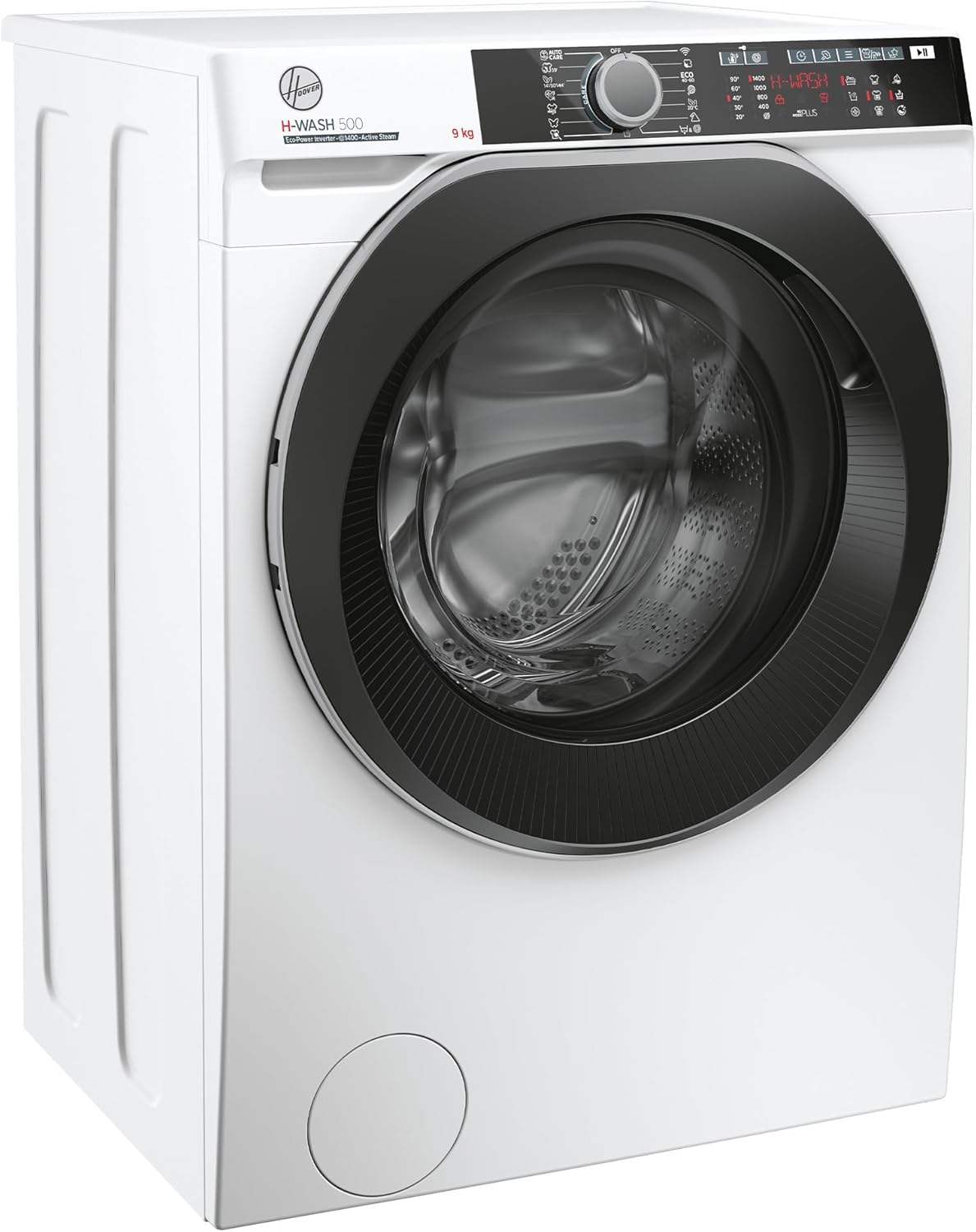 Hoover H-WASH 500 HWE 49AMBS/1-S Waschmaschine / 9 kg/Klasse A/Eco-Power Inverter Motor/Bügelerleichterung/ActiveSteam Dampf-Funktion/Wi-Fi