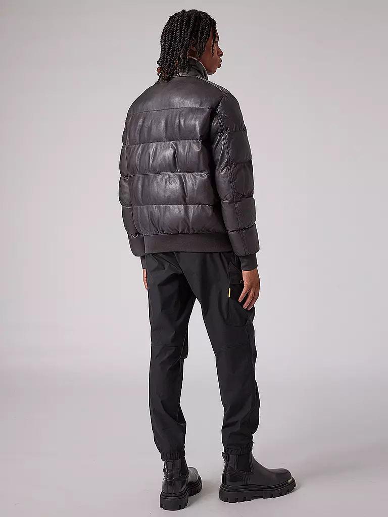 PARAJUMPERS Lederjacke ALF grau