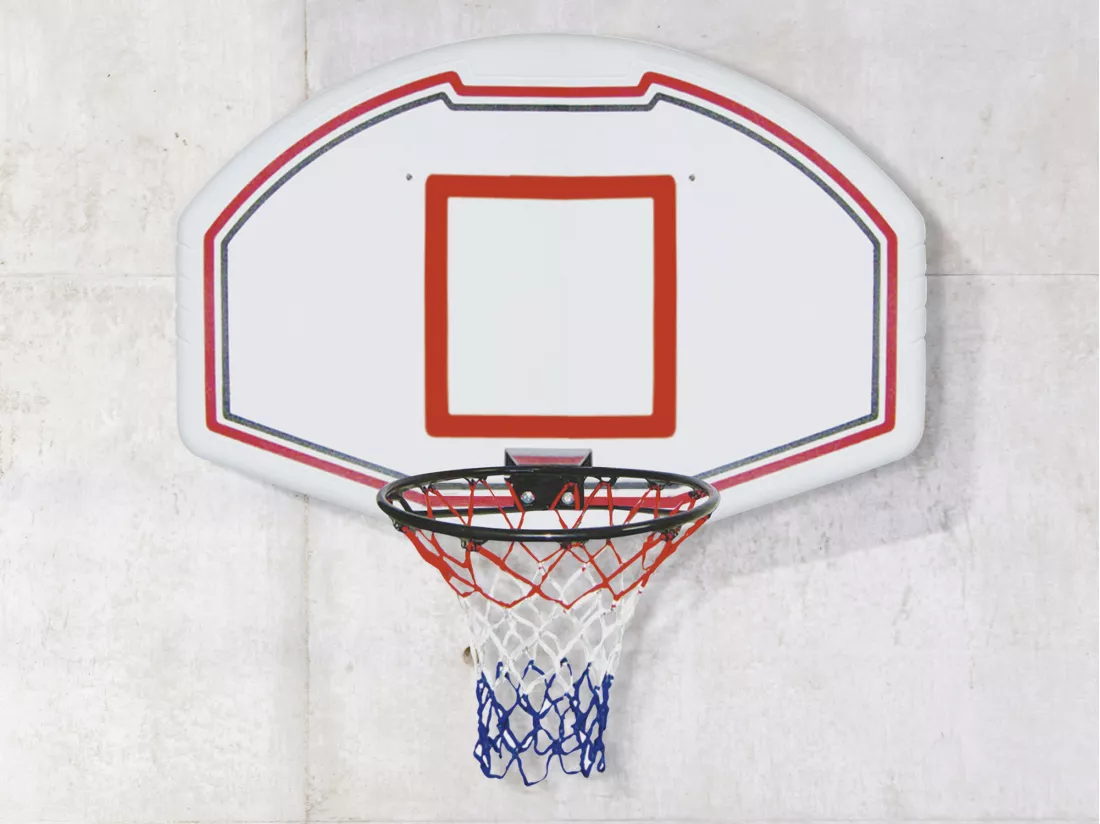 Panier de basket mural blanc - L111 x H77 cm - BEMIDJI