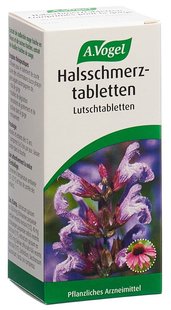 VOGEL Halsschmerz-Tabletten<br>20 Stück, Glas, Lutschtablette