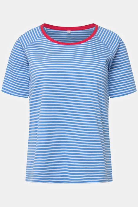 T-Shirt, Ringel, Rundhals, Raglan-Halbarm