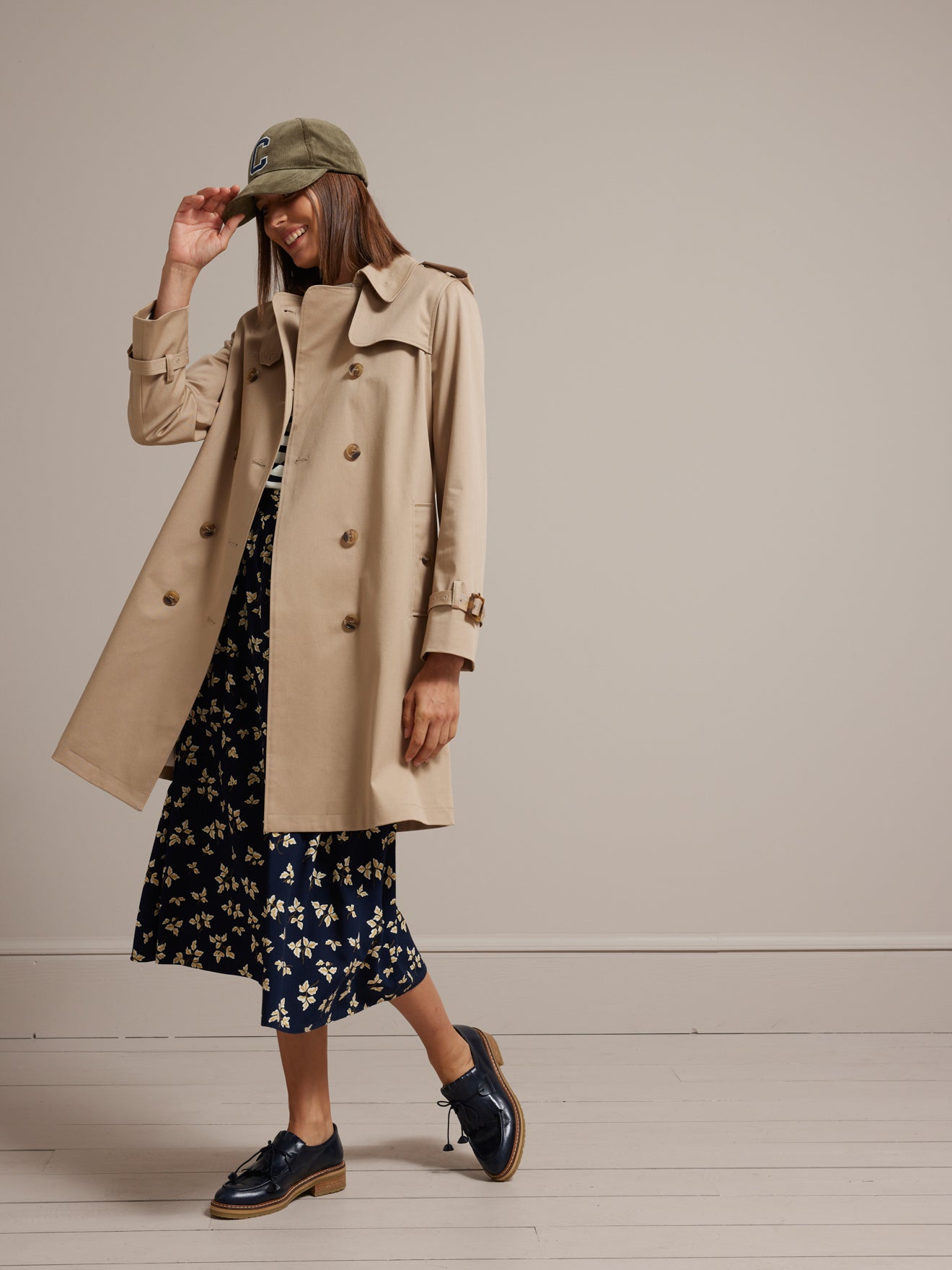 Trench long femme