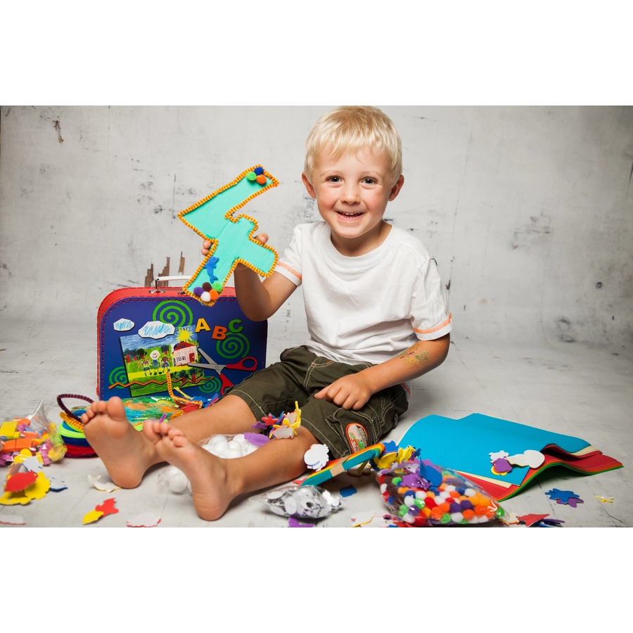 knorr toys® Bastelkoffer Creative case1500-tlg. blau