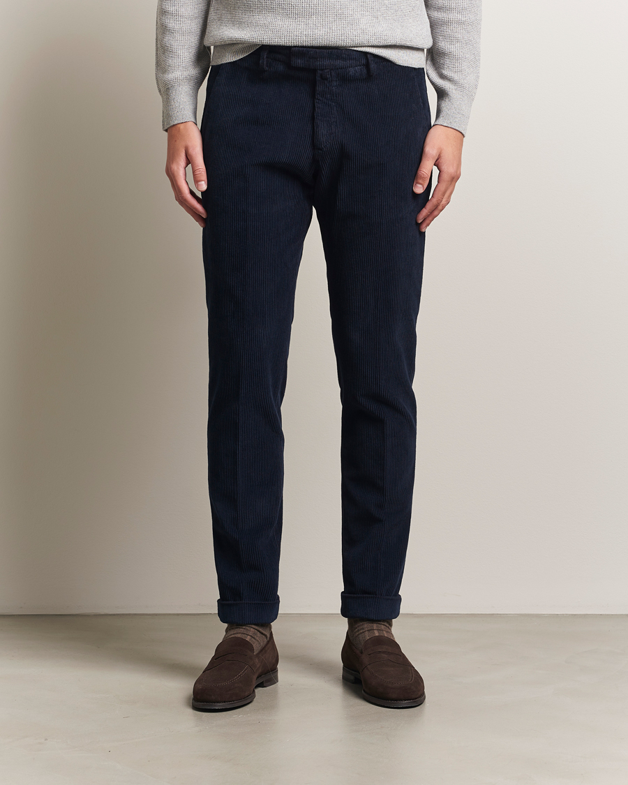 Briglia 1949 Slim Fit Corduroy Trousers Navy