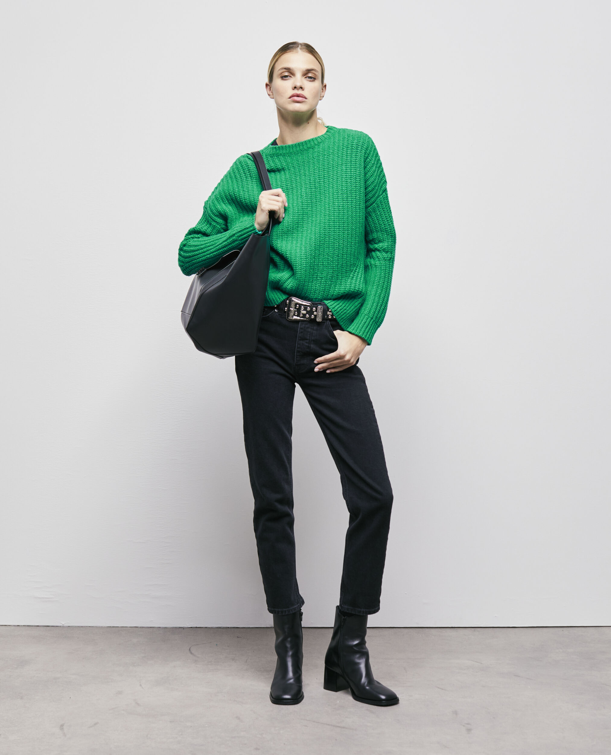 Pull en laine vert