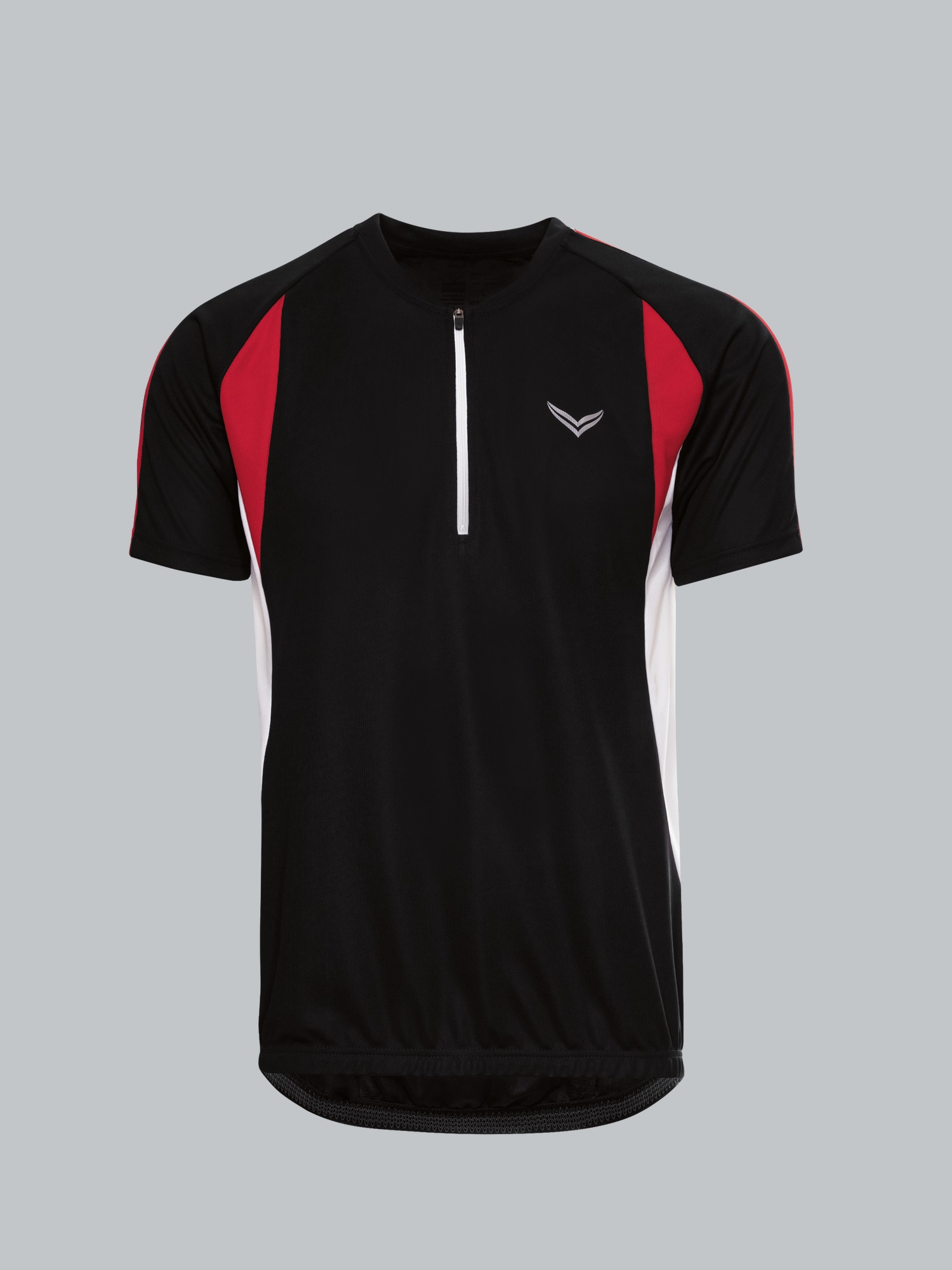 Fahrradtrikot aus atmungsaktivem COOLMAX®-Material Schwarz