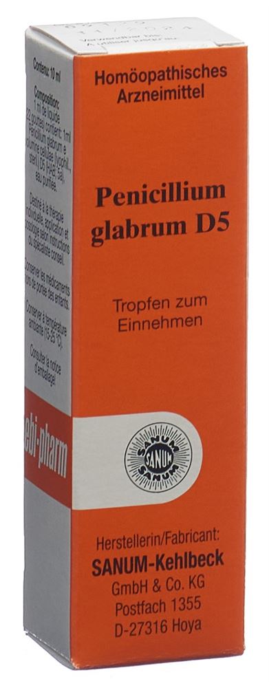 SANUM Penicillium glabrum 5 D<br>10 ml, Flasche, Tropfen zum Einnehmen, Flüssigkeit