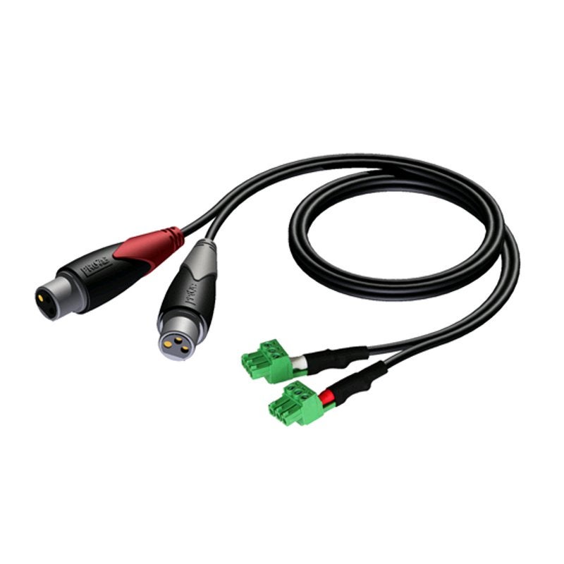 Procab CLA835 Classic 2x terminal block - 2x XLR female 1.5m