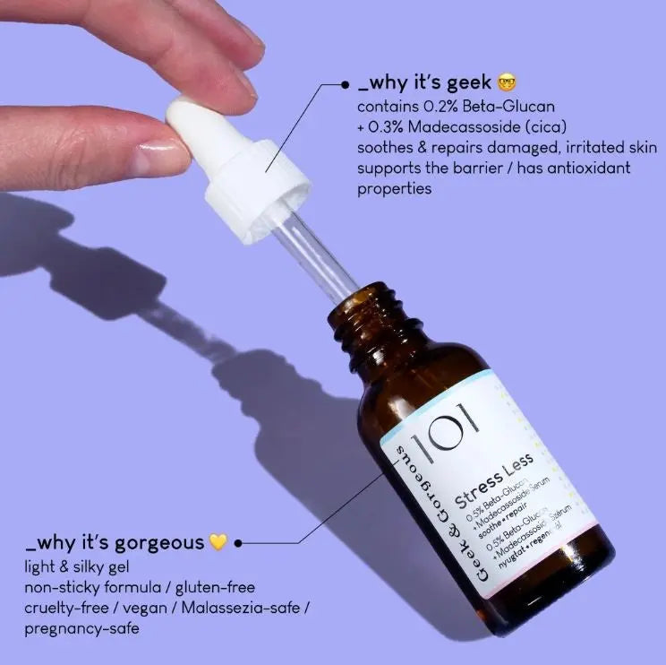 Stress Less 0.5% Beta-Glucan + Madecassoside Serum