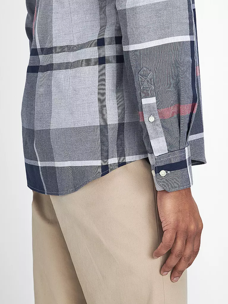 BARBOUR Hemd DUNON hellgrau