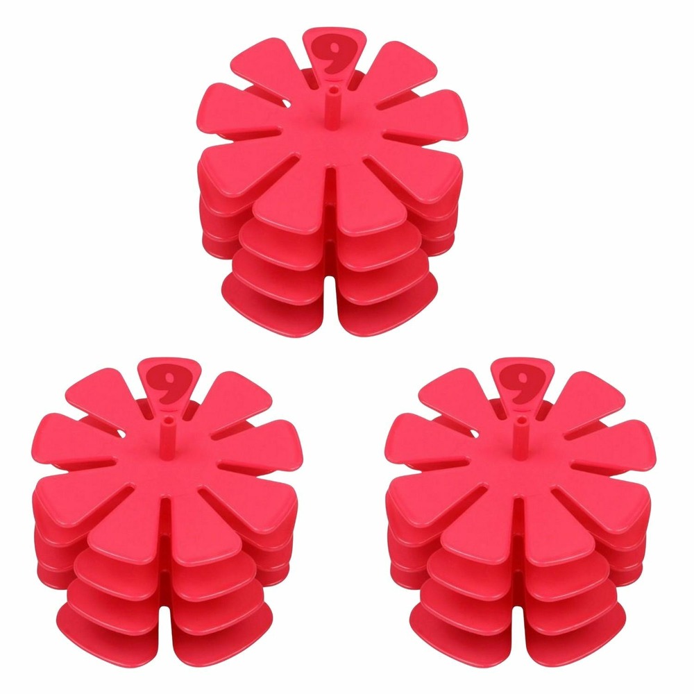 3 kits de marque-parts de gâteau 5, 6, 7 et 9 parts