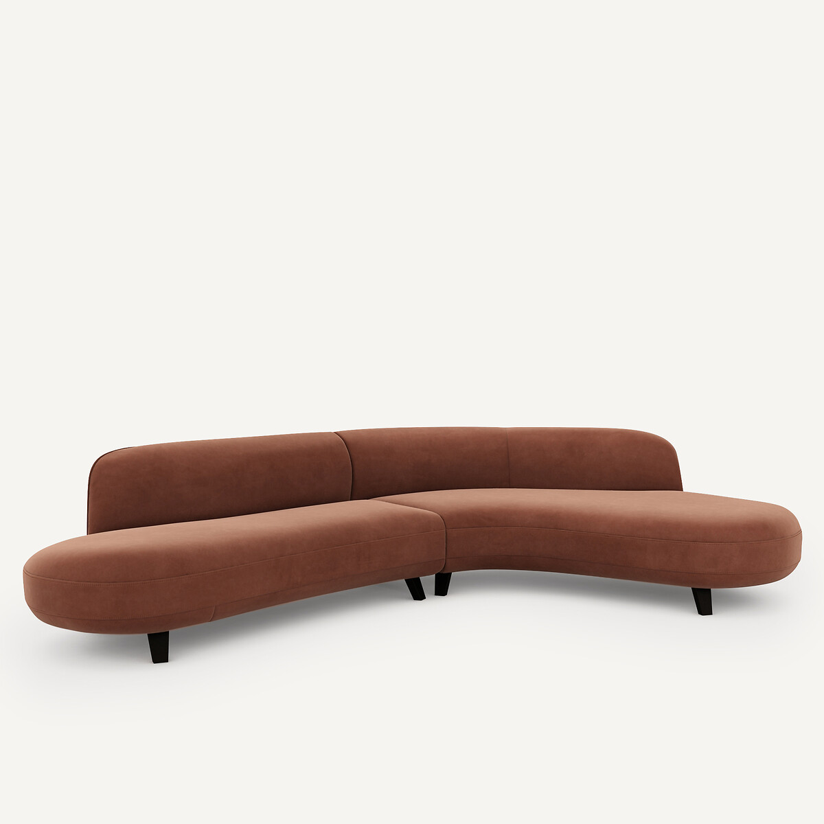 AM.PM<br>Sofá de canto em veludo, design Rosebury E.Gallina