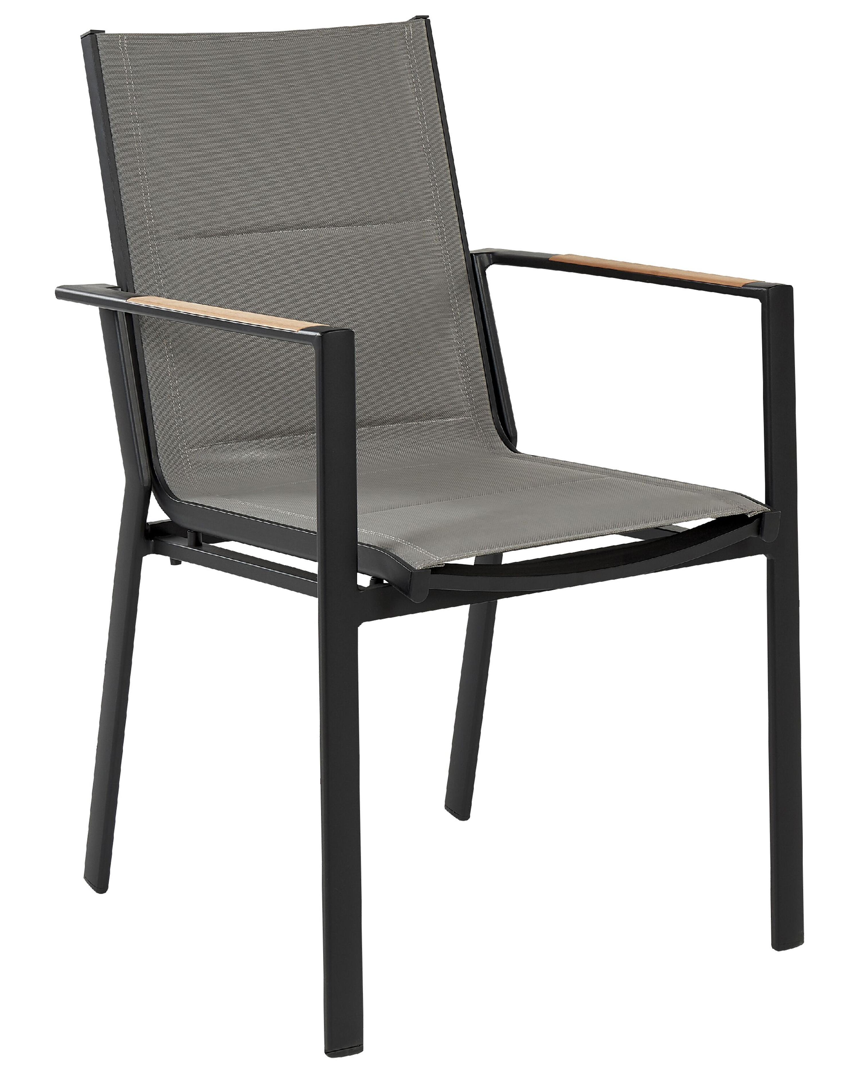 Set van 6 tuinstoelen BUSSETO Metaal Zwart