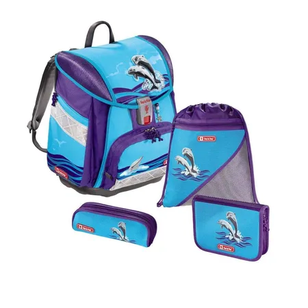 Step by Step Schulranzen-Set TOUCH 2 Happy Dolphins 4-teilig