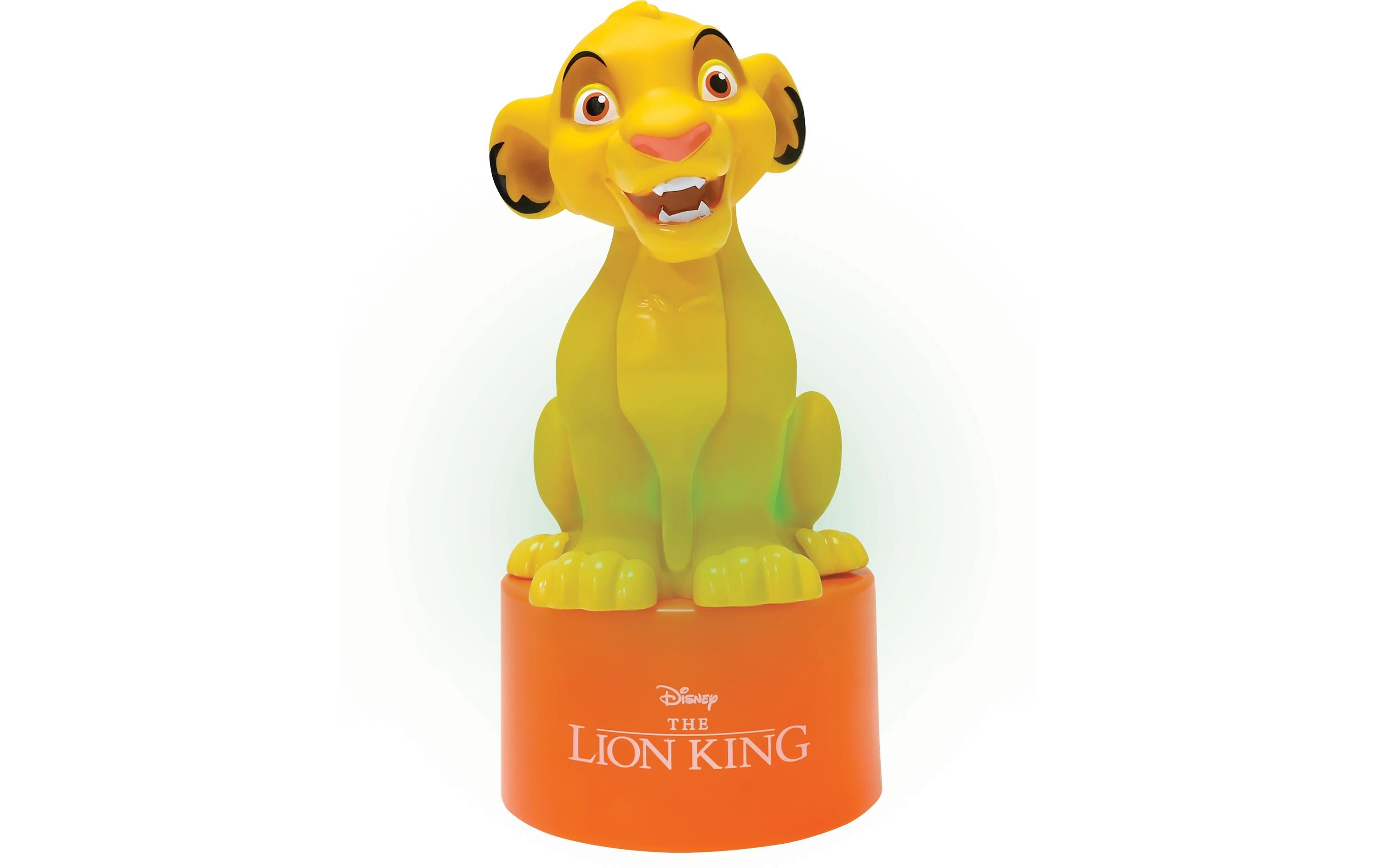 Der König der Löwen Nachtlicht-Lautsprecher Gelb/OrangeAngenehmes Nachtlicht mit 3D Figur