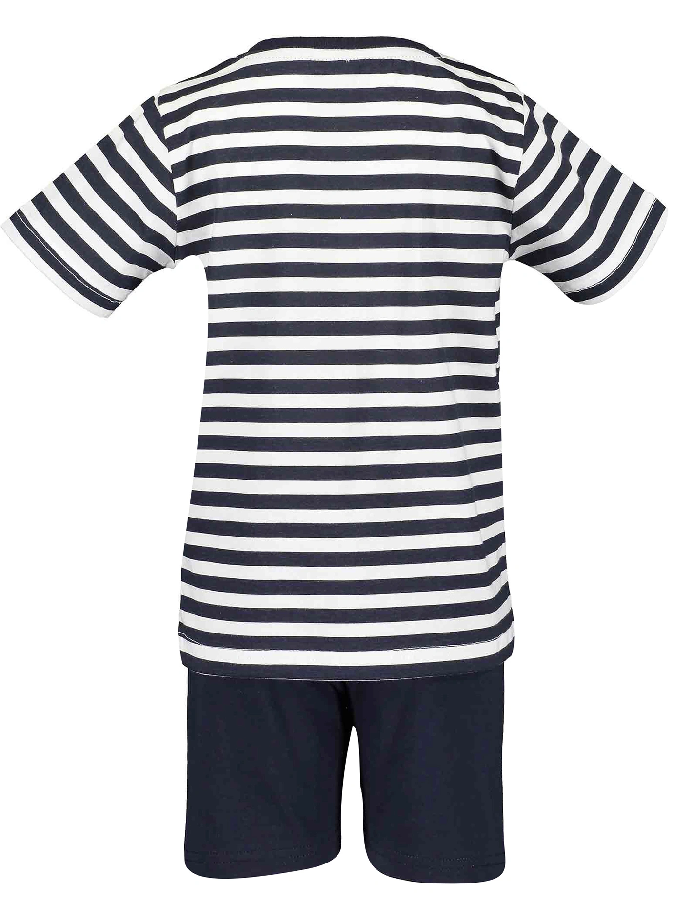 Schlafanzug kurz STRIPES in dunkelblau