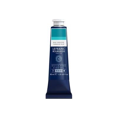 Lefranc Bourgeois - Peinture à l'huile - bleu turquoise - opaque - fine - 40 ml