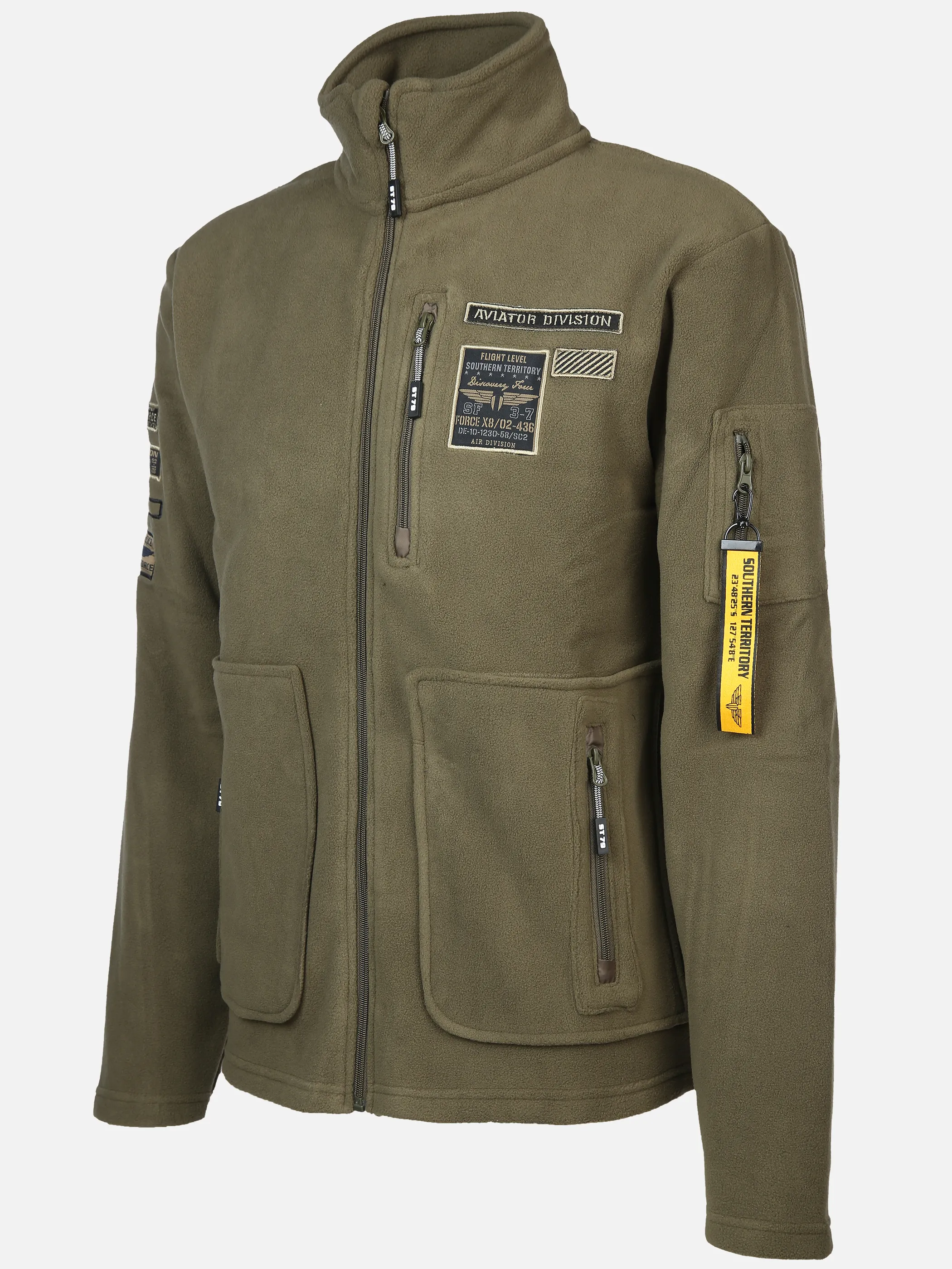 Herren Fleecejacke mit Patches