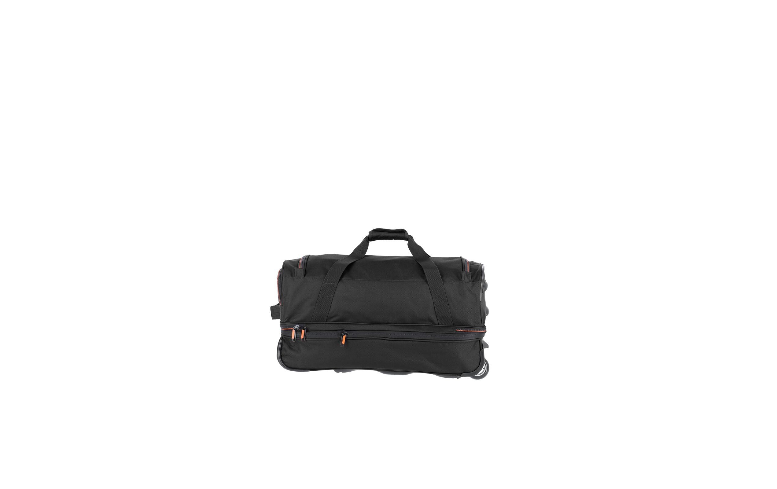 Reisekoffer BASICS Schwarz 55 cmSportliche Trolley Reisetasche für variable Gepäckmengen