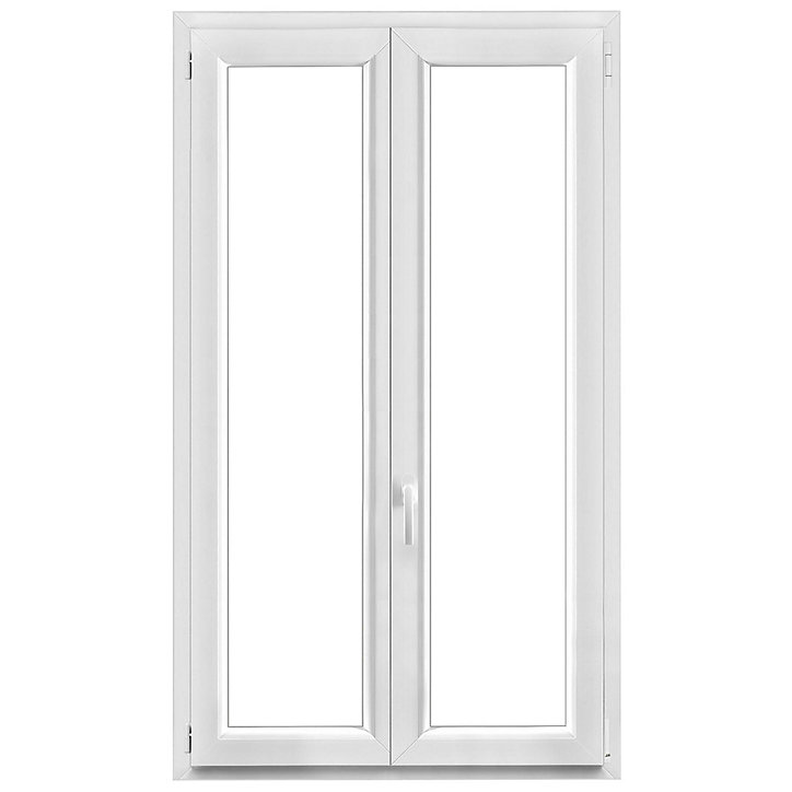 Fenêtre PVC 2 vantaux oscillo-battant GoodHome blanc - l.100 x h.165 cm