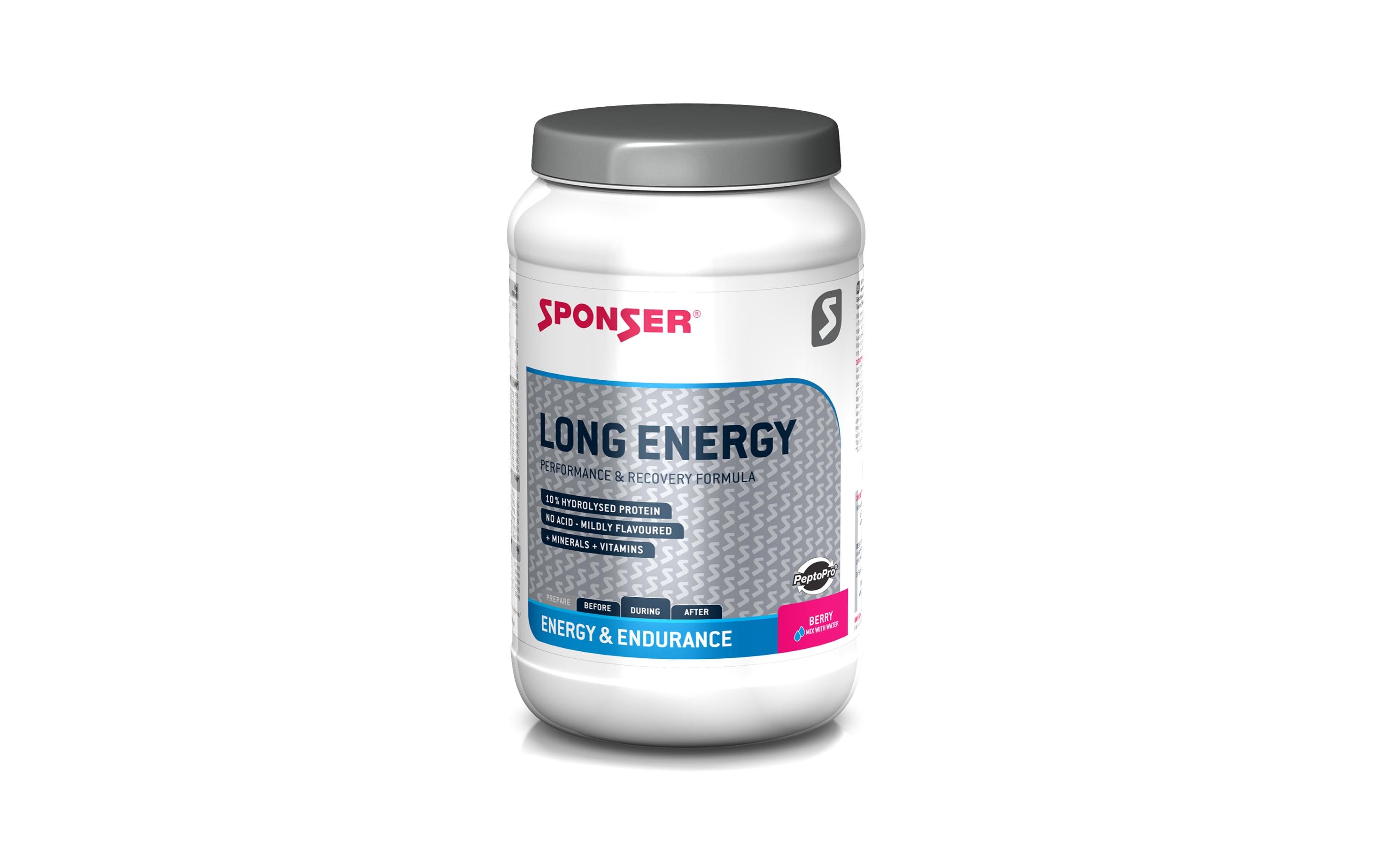 Pulver Long Energy Himbeere 1200 gKohlenhydrat-Elektrolyt Getränkepulver, Dose mit 1200 g