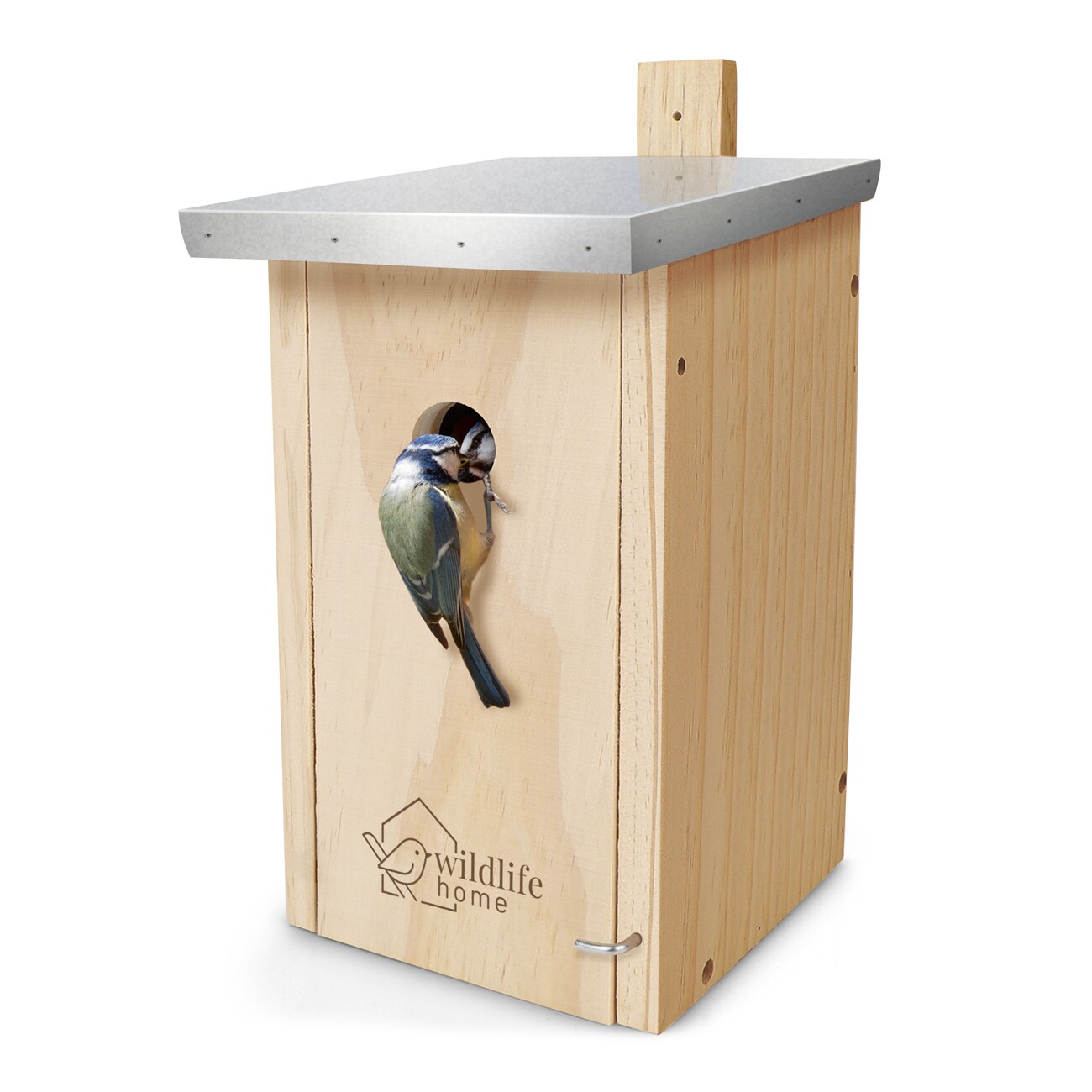 WILDLIFE HOME Nistkasten mit Metalldach 28mm Einflugloch