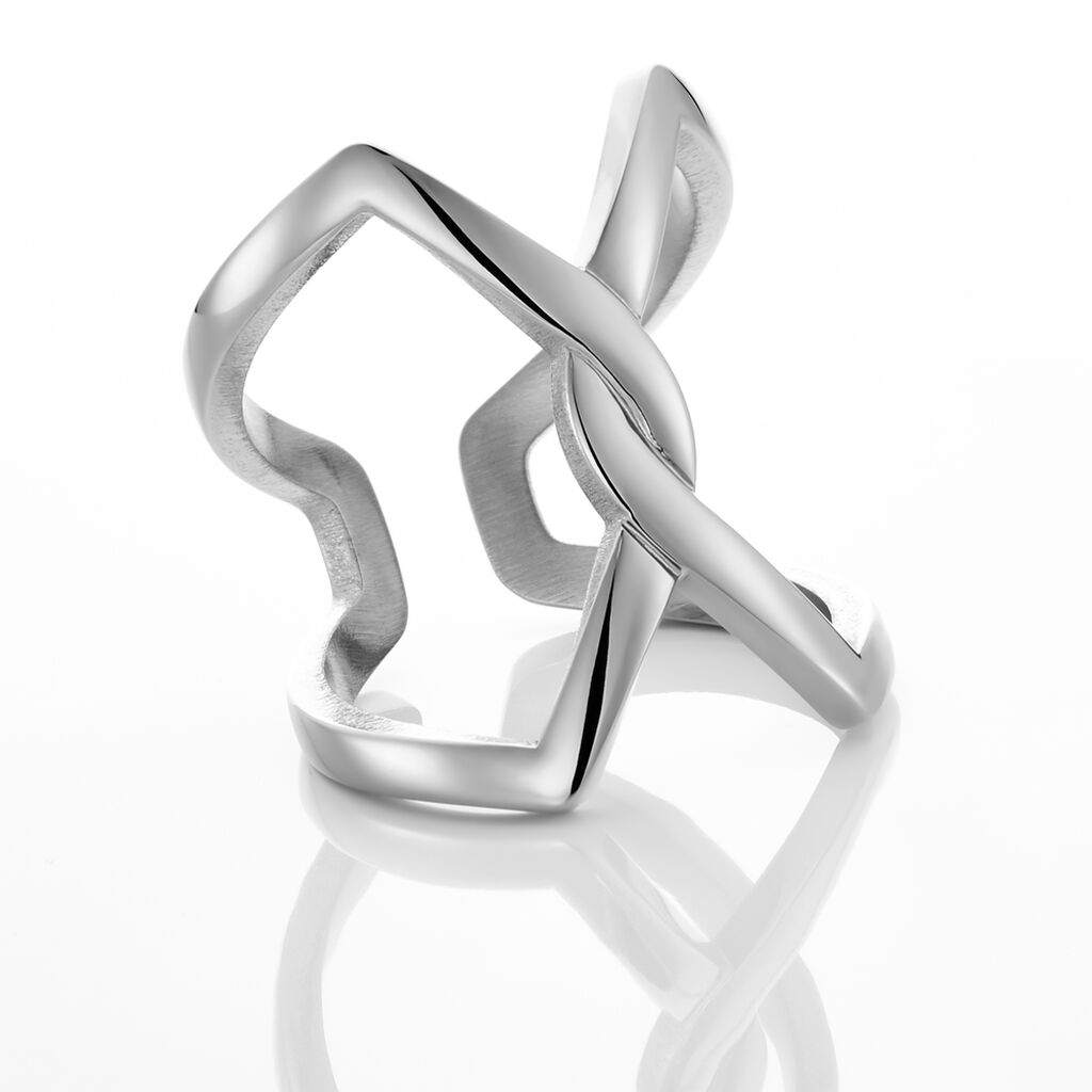 Bague Adelind Acier Blanc