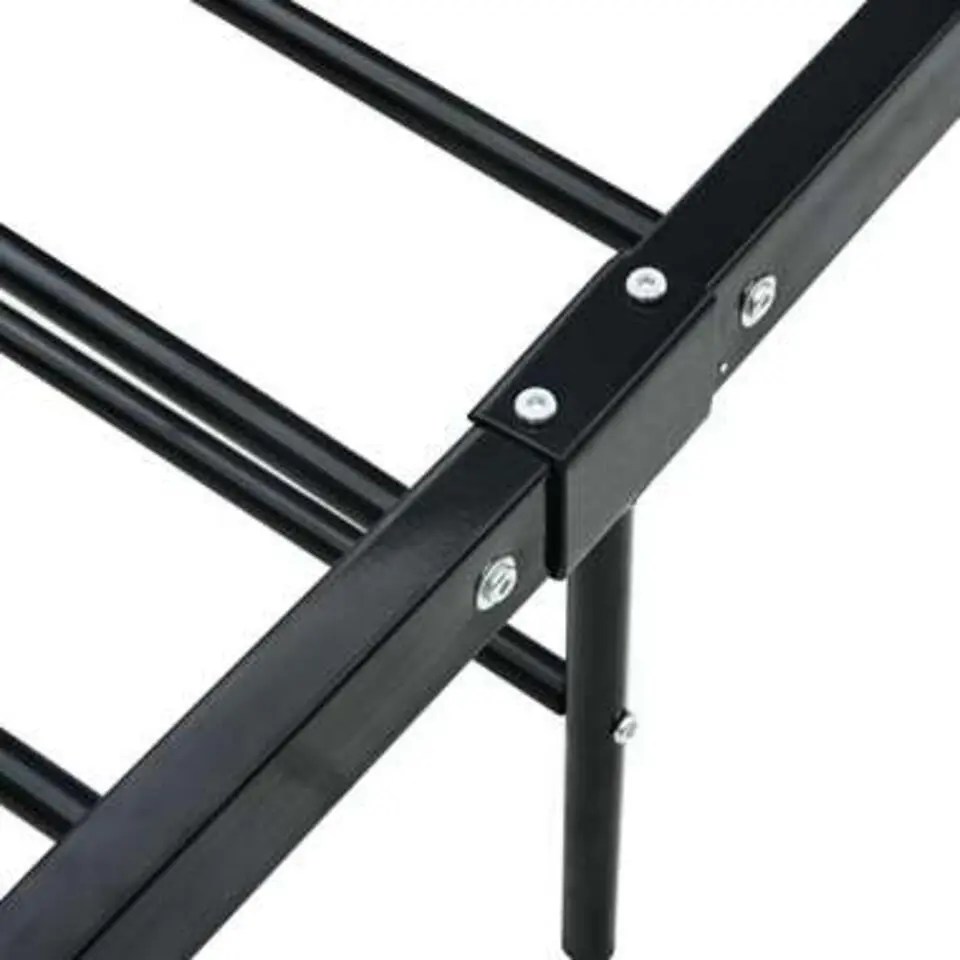 vidaXL - Bed frame met hoofdbord - Zwart - Metaal - 120x200 cm