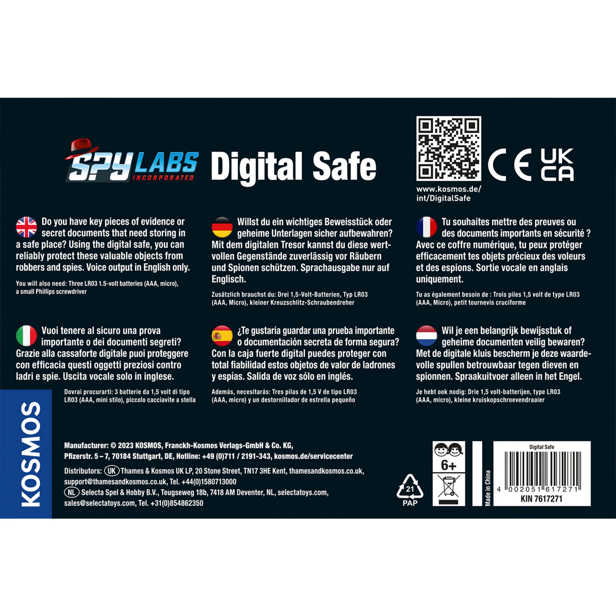 Kosmos Detektiv-Sets Spy Labs Incorporated Digital Safe