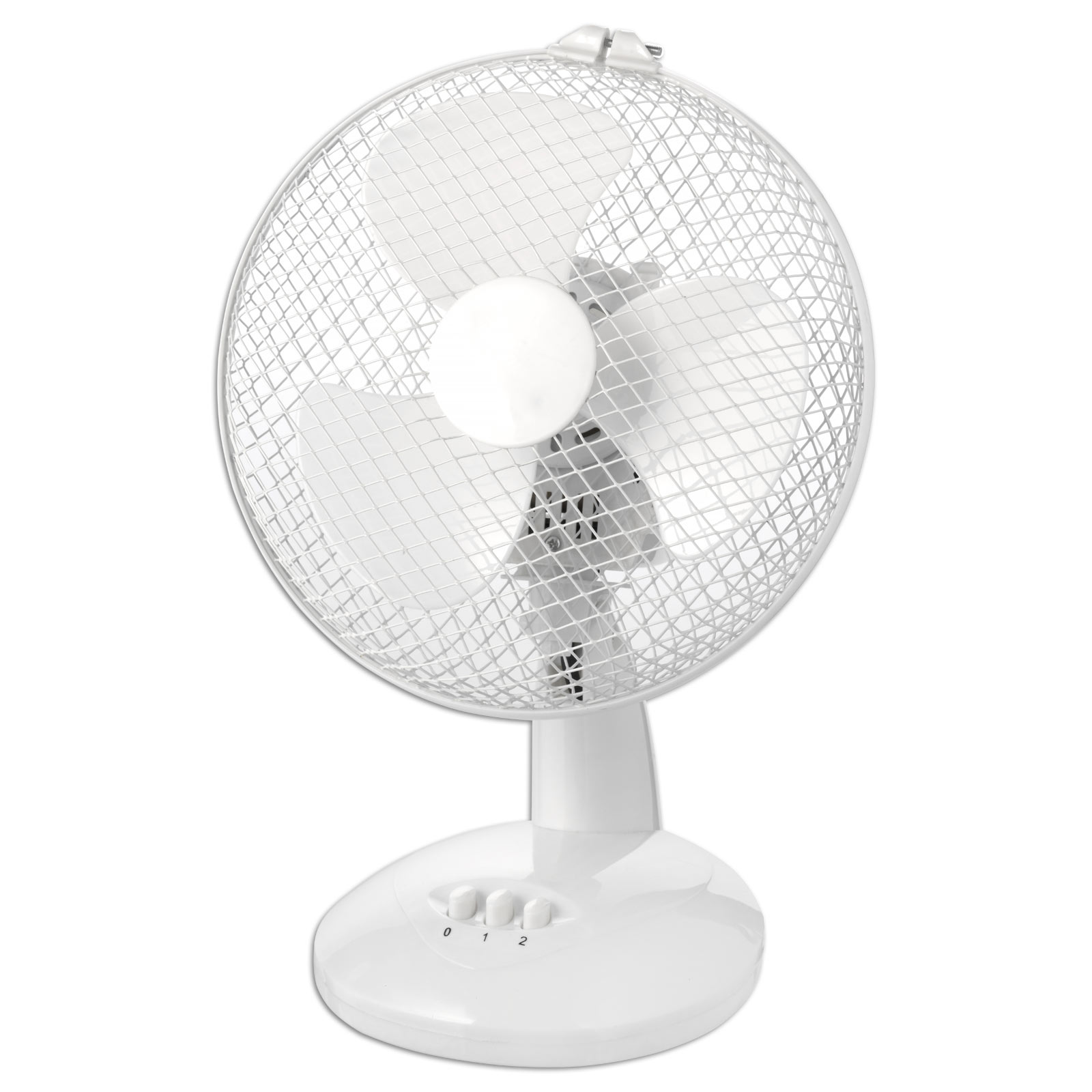 Tischventilator - weiß- 2-Stufen-Schalter