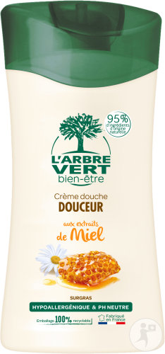 L'Arbre Vert Bien-Être Crème De Douche Douceur Aux Extraits De Miel Flacon 250ml
