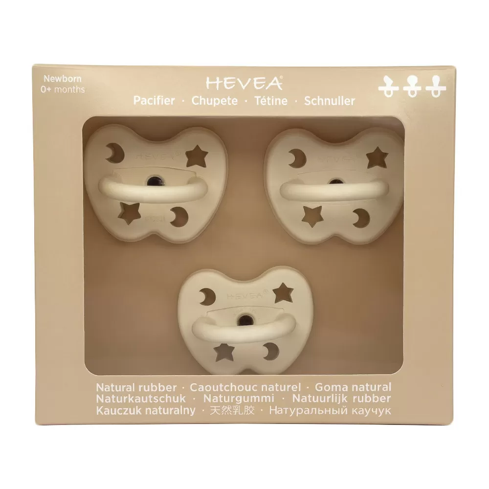 Hevea sut, Trial Trio-Pack, Newborn 0  mdr, Milky White - 3 stk.