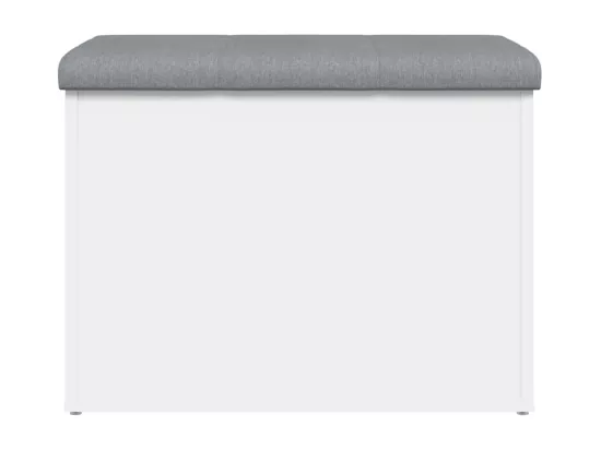 Banc de rangement blanc 62x42x45 cm bois d'ingénierie