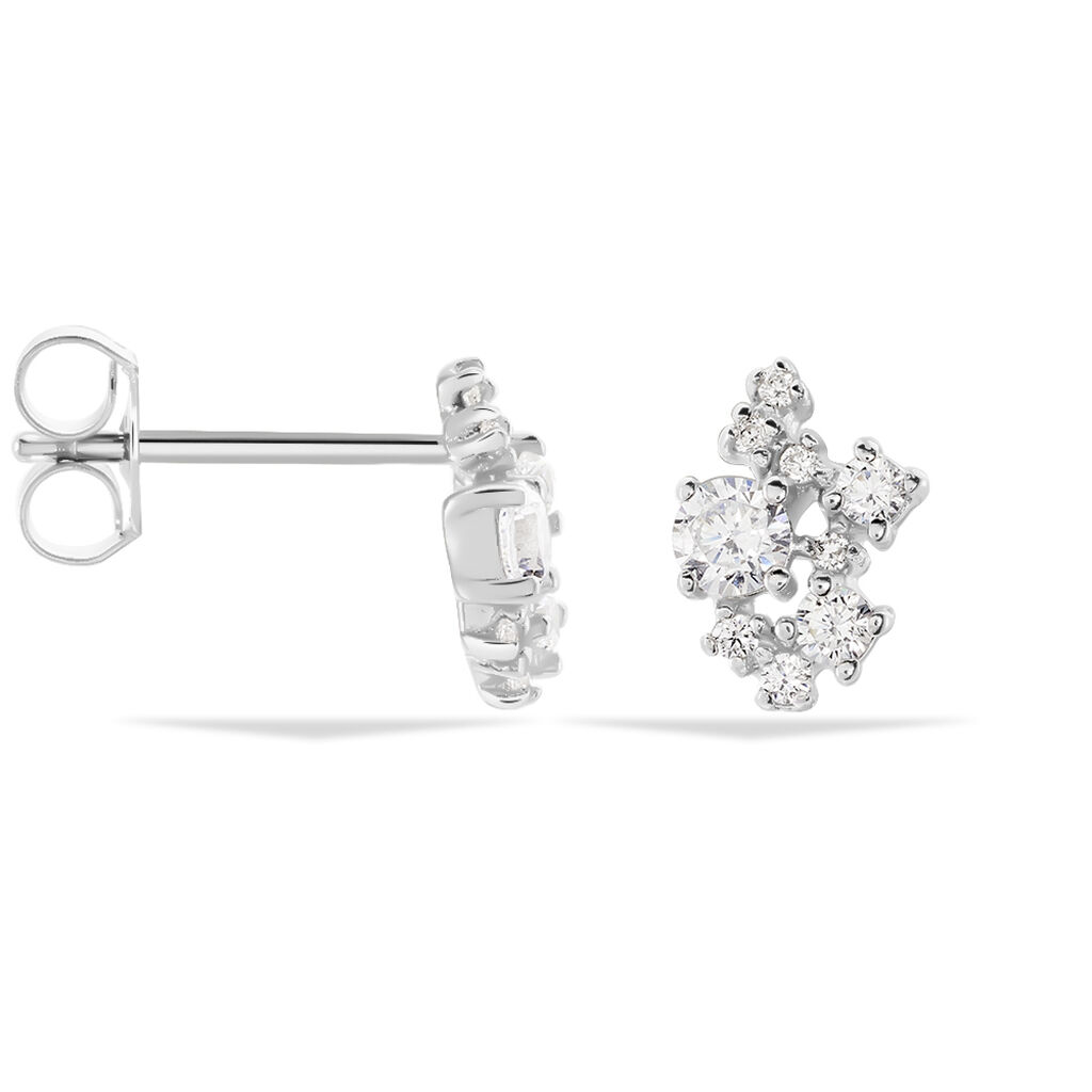 Boucles D'oreilles Pendantes Amissa Argent Blanc Oxyde De Zirconium