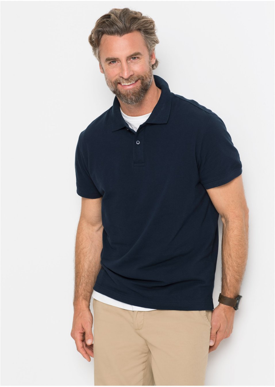 Polo en piqué, manches courtes