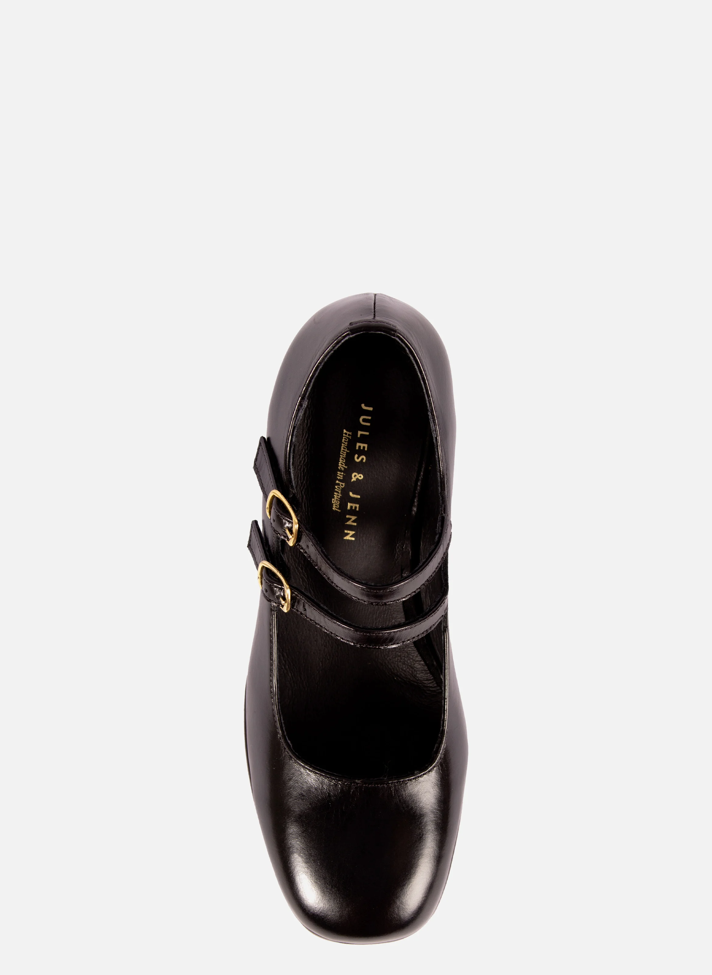 Babies plateforme cuir | Noir