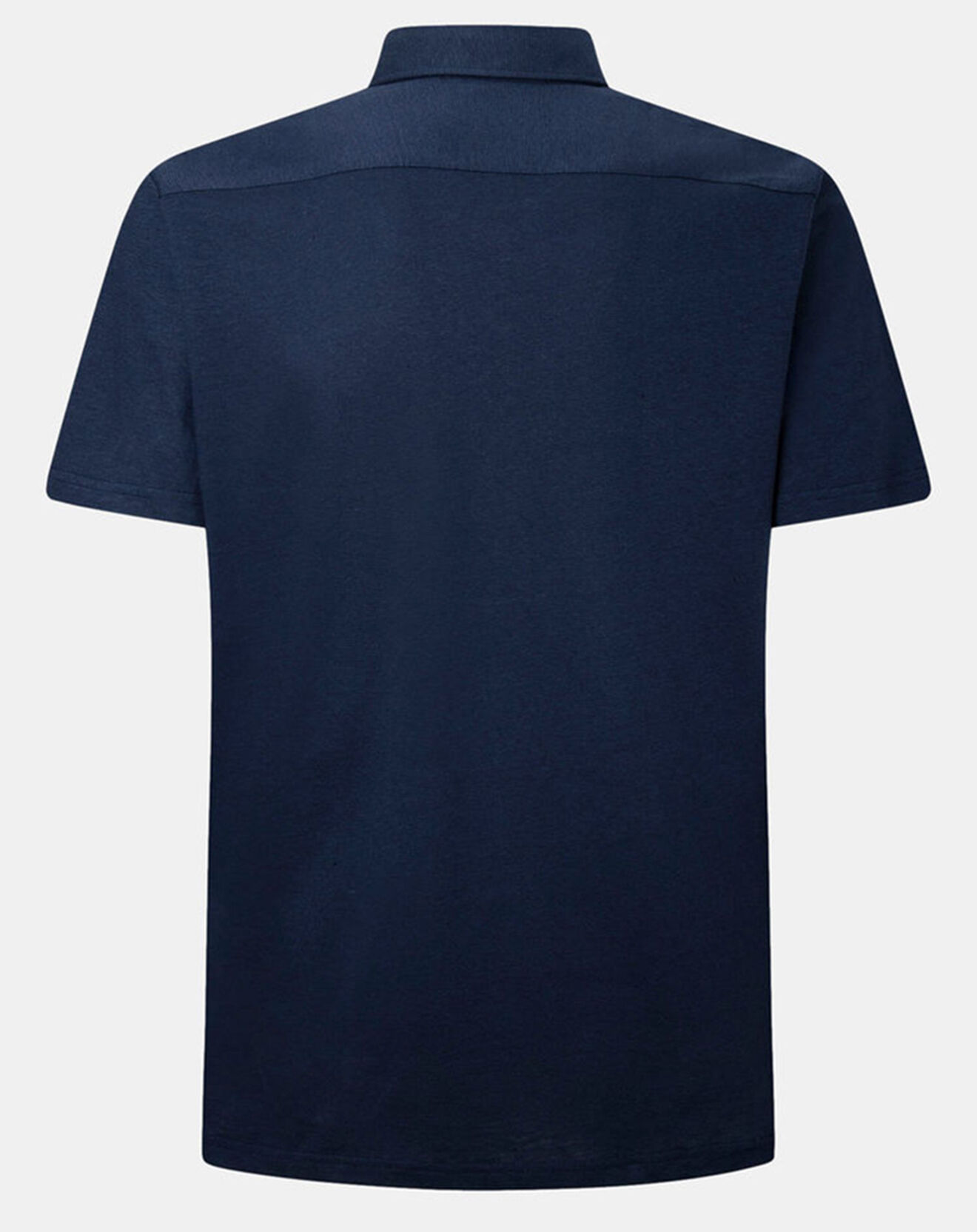 Hackett London Chemise en Lin & Coton Slim Fit manches courtes Tricot bleue