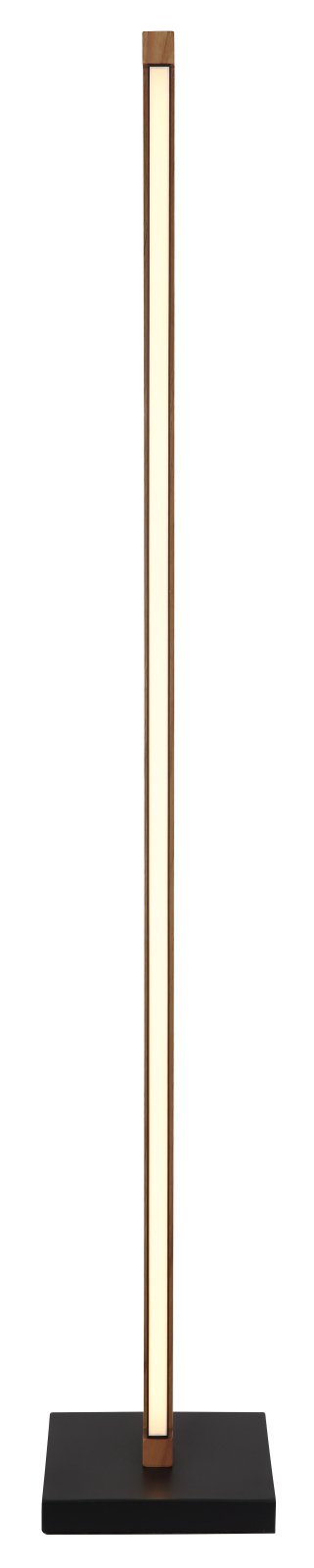 LED-Stehleuchte - Holz-schwarz - 113 cm