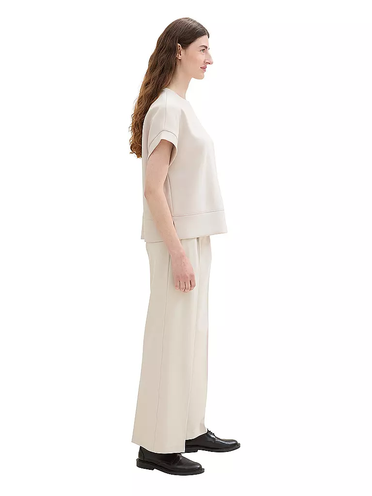 TOM TAILOR Hose Wide Leg LEA beige