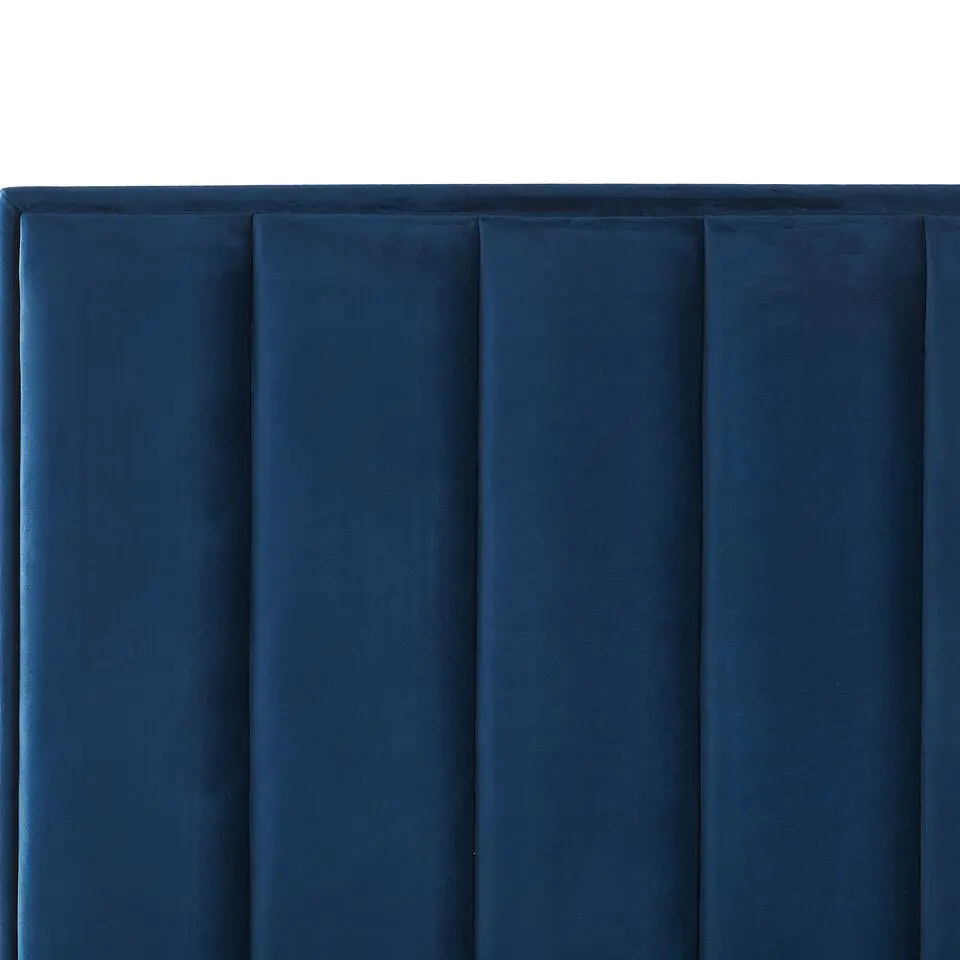 SEZANNE - Slaapkamerset - Blauw - 140 x 200 cm - Fluweel
