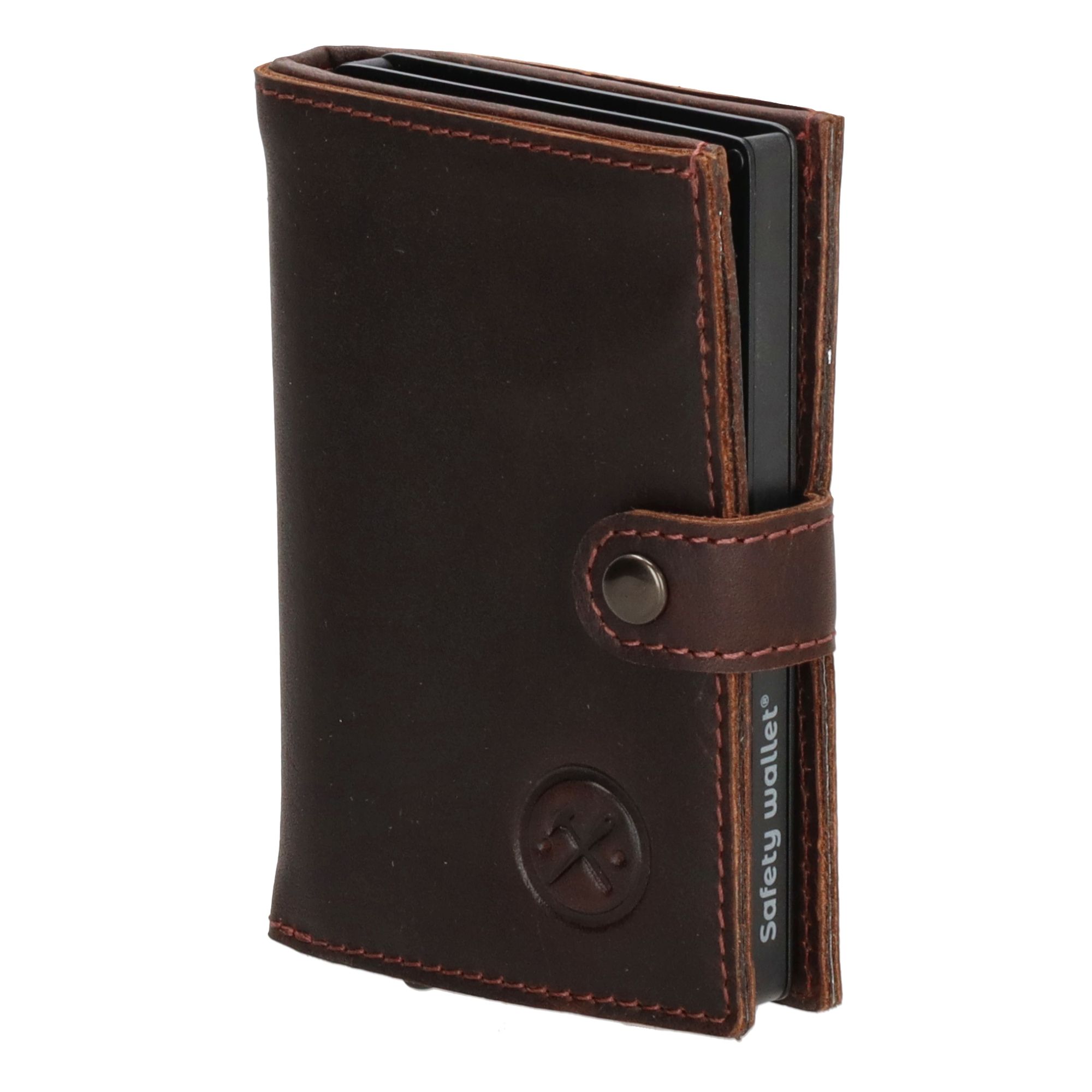 Hide & Stitches Japura Safety Wallet Donkerbruin