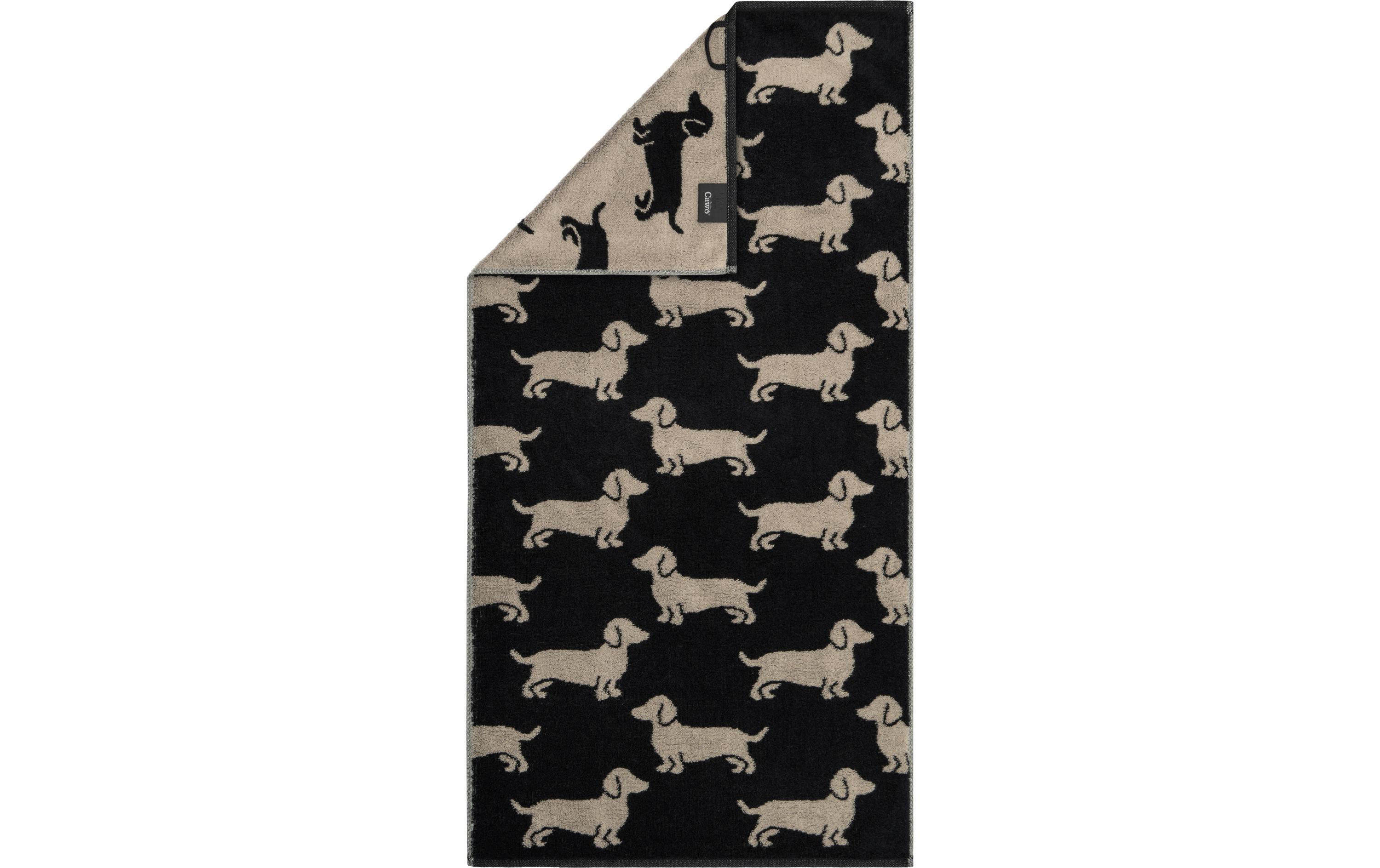 Duschtuch We Love Dogs Dogs, 80 x 150 cm, SchwarzFrotteetuch aus der Design-Reihe We love Dogs von Cawö