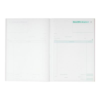 Exacompta - Manifold Carnet de devis/offre de prix - 50 tripli - A4