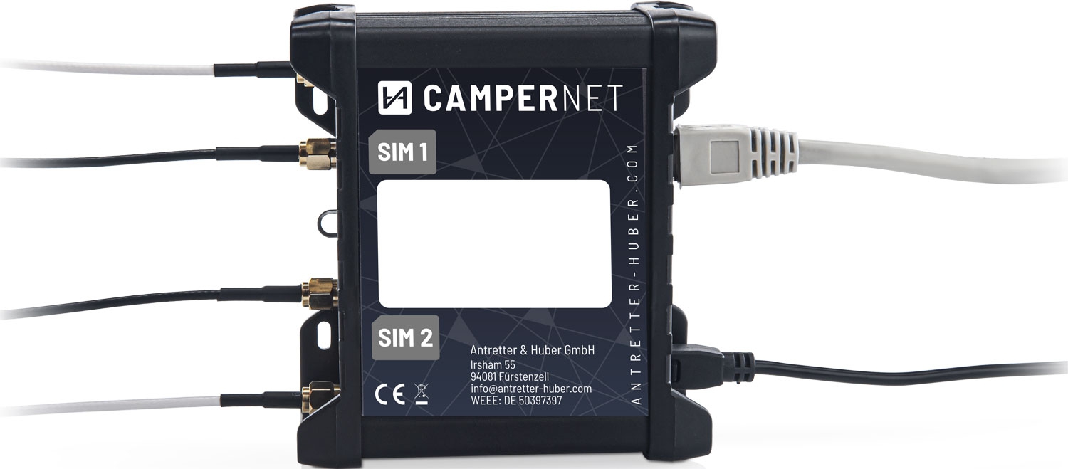 Campernet Dachfinne WiFi / LTE Antenne und Router als Komplettset