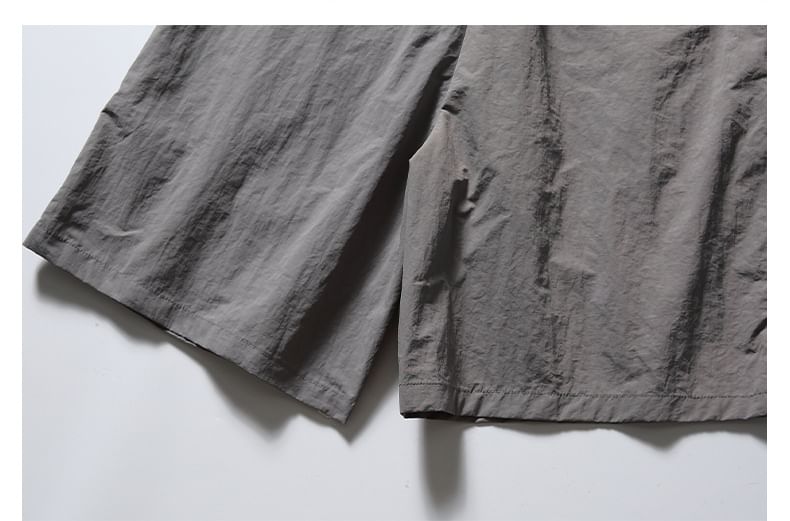 Shineon Studio - Hoge taille, effen, wijde shorts