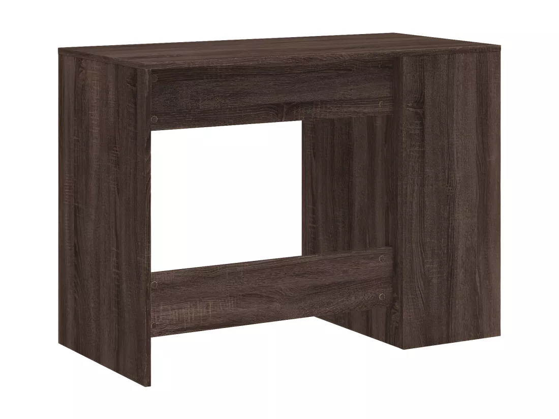 Bureau chêne marron 102x50x75 cm bois d'ingénierie